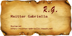 Reitter Gabriella névjegykártya